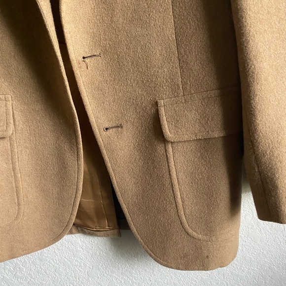 Vintage Merritt Schaefer & Brown Barrister Collection Camel Hair Tan Blazer 40 - Picture 10 of 16